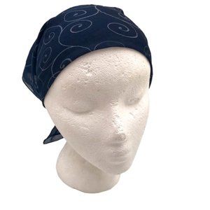NY & Co. Navy Blue w/ White Swirl Pattern Scarf